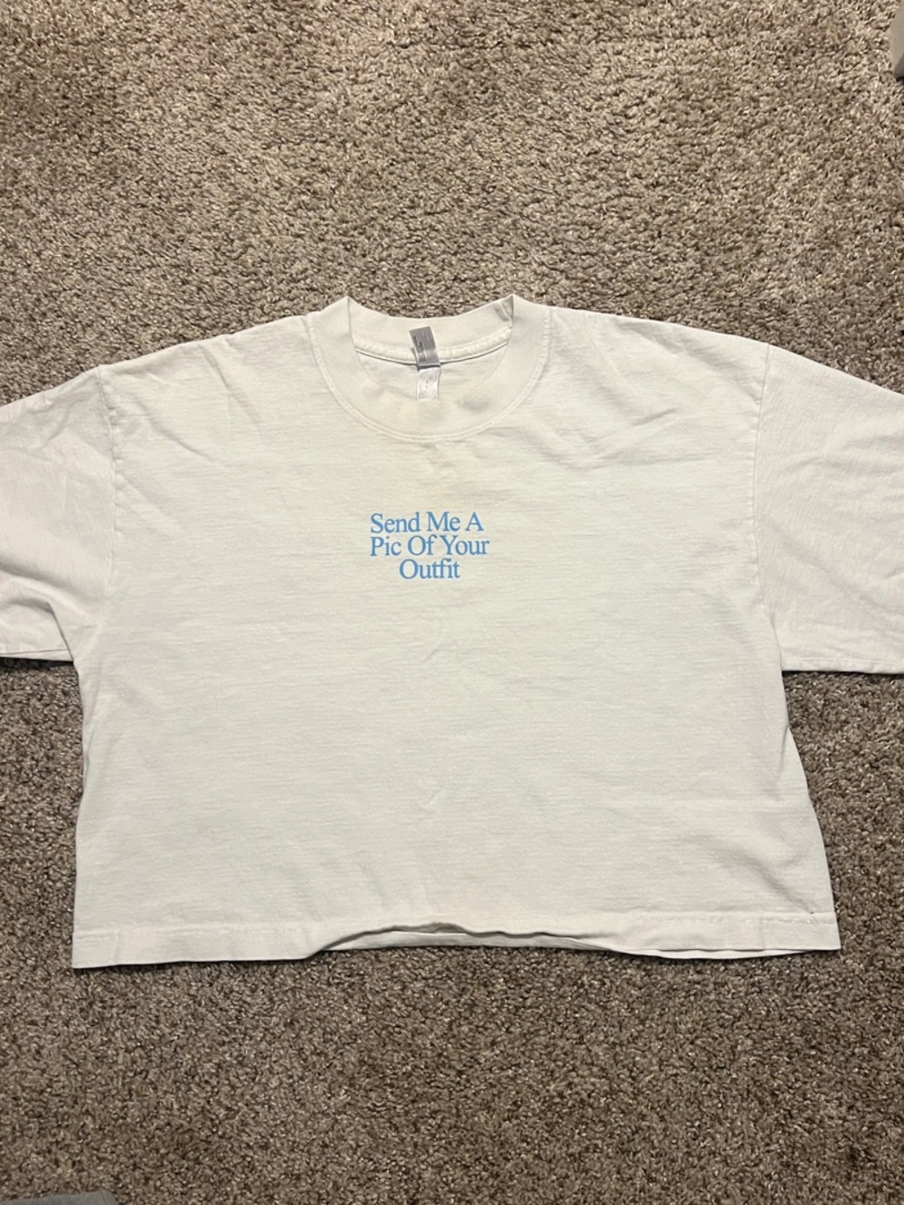 YLLW THE LABEL White Graphic Tee - "Send Me A Pic Of Your Outfit"